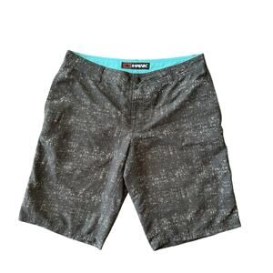 Tony Hawk Striped Shorts Swim Black/white scratch print Board Unlined Men’s 36